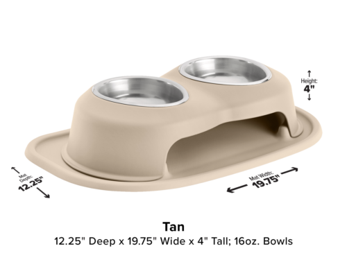 Pet Feeding System by WeatherTech Double High Stand for Dog Cat