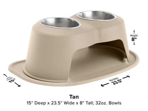 Pet Feeding System by WeatherTech Double High Stand for Dog Cat