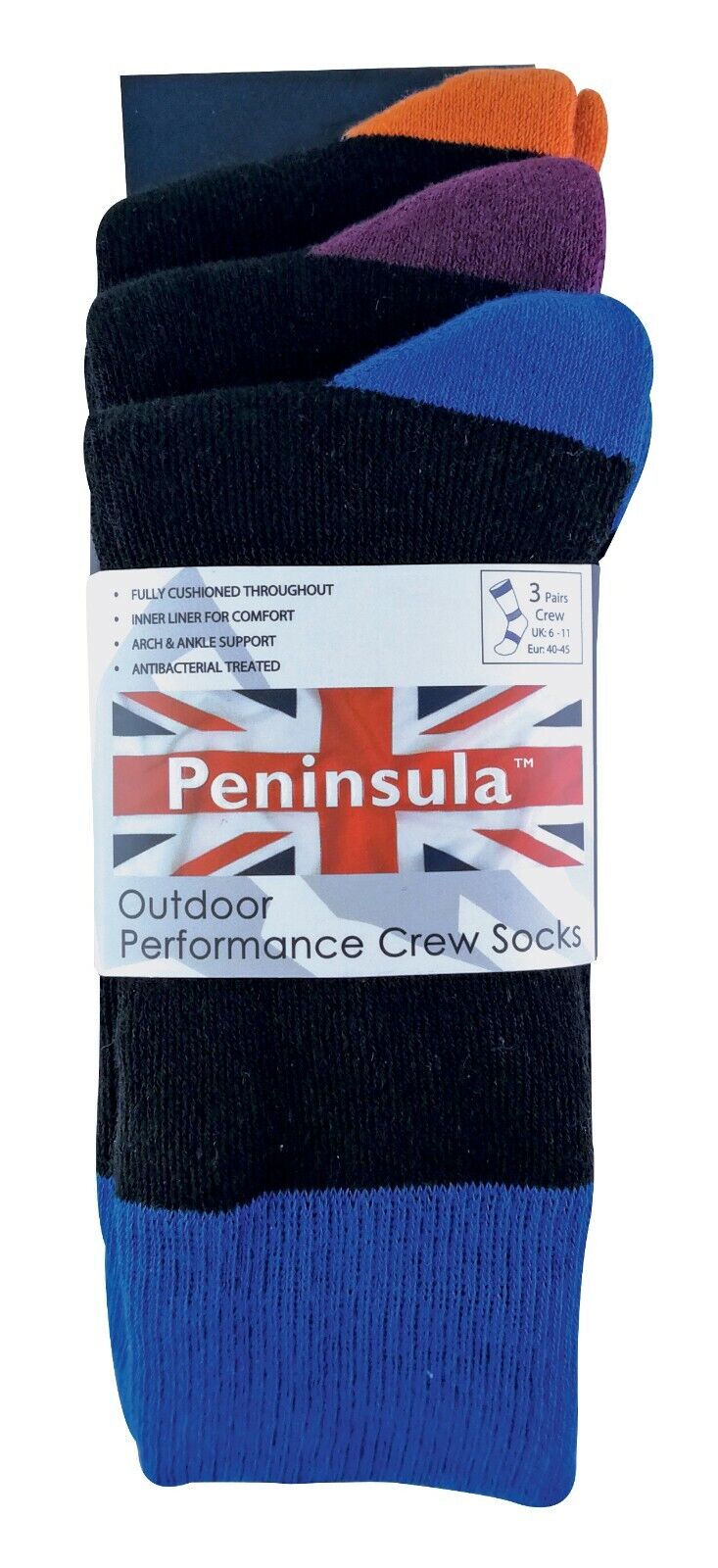 3er-Pack gepolsterte doppellagige Auskleidung Anti-Blister-Wandersocken für Herren - Bild 3 von 33
