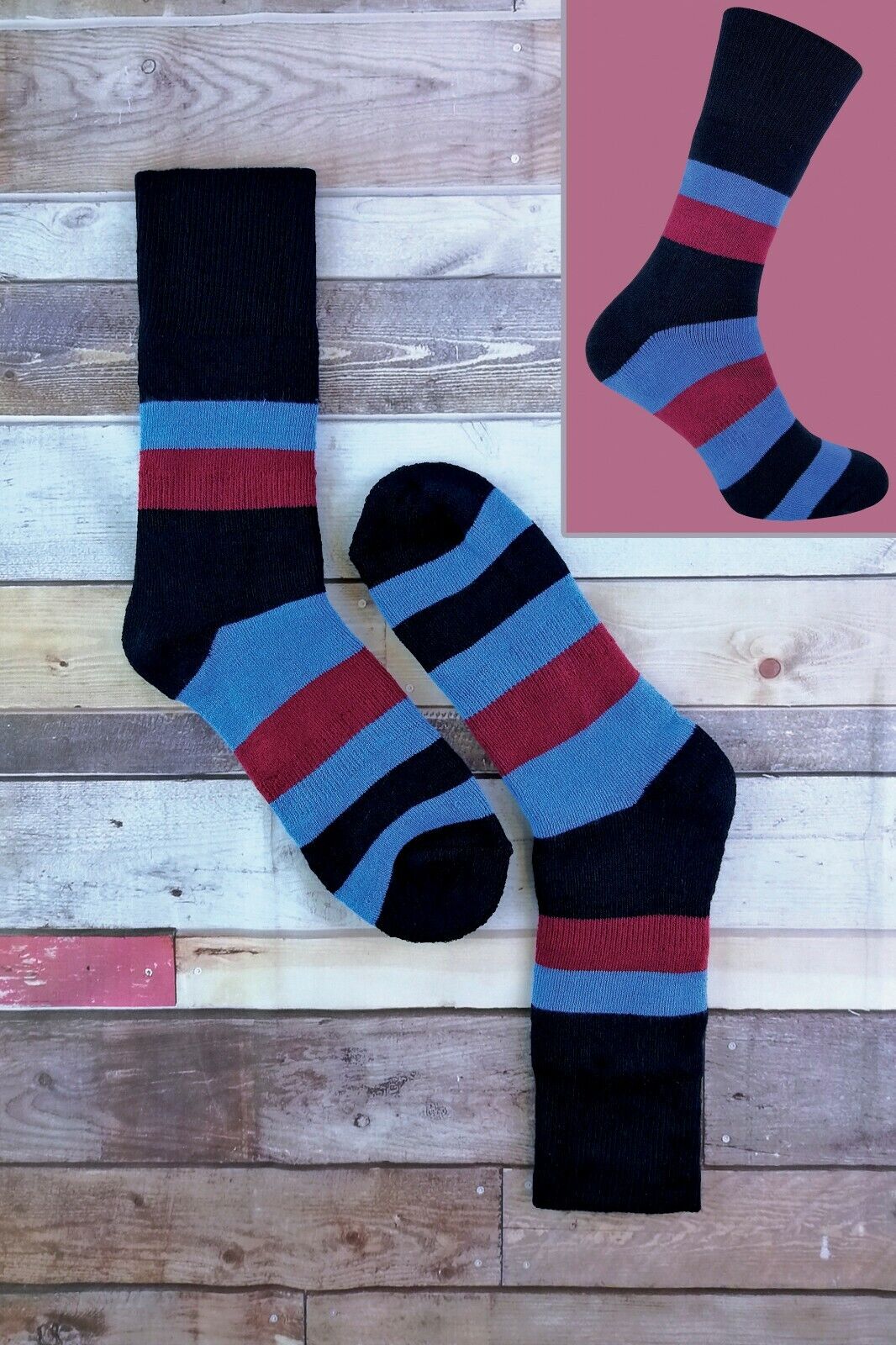 3er-Pack gepolsterte doppellagige Auskleidung Anti-Blister-Wandersocken für Herren - Bild 16 von 33
