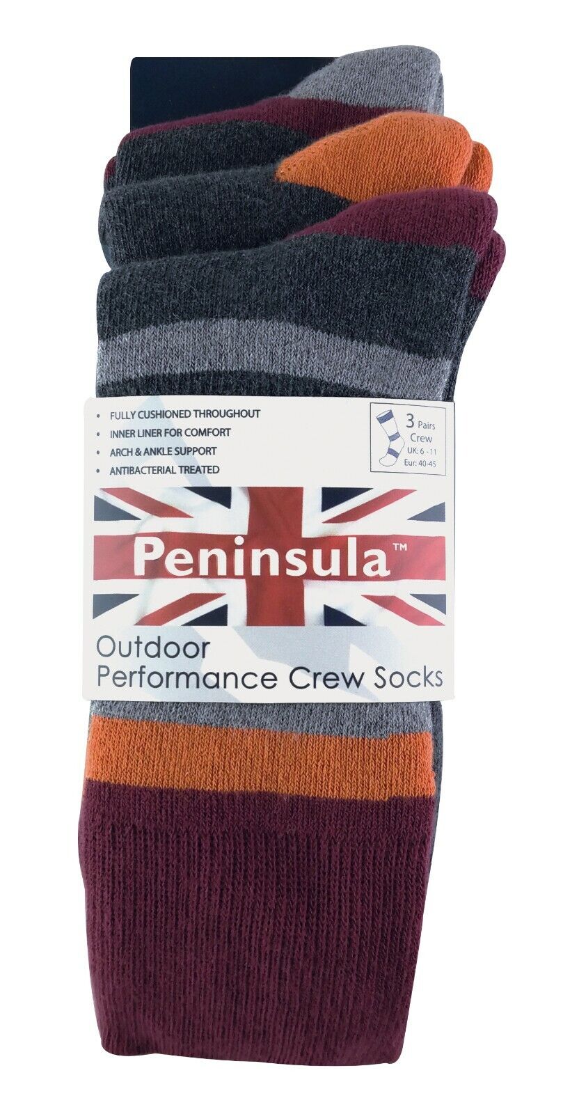 3er-Pack gepolsterte doppellagige Auskleidung Anti-Blister-Wandersocken für Herren - Bild 27 von 33