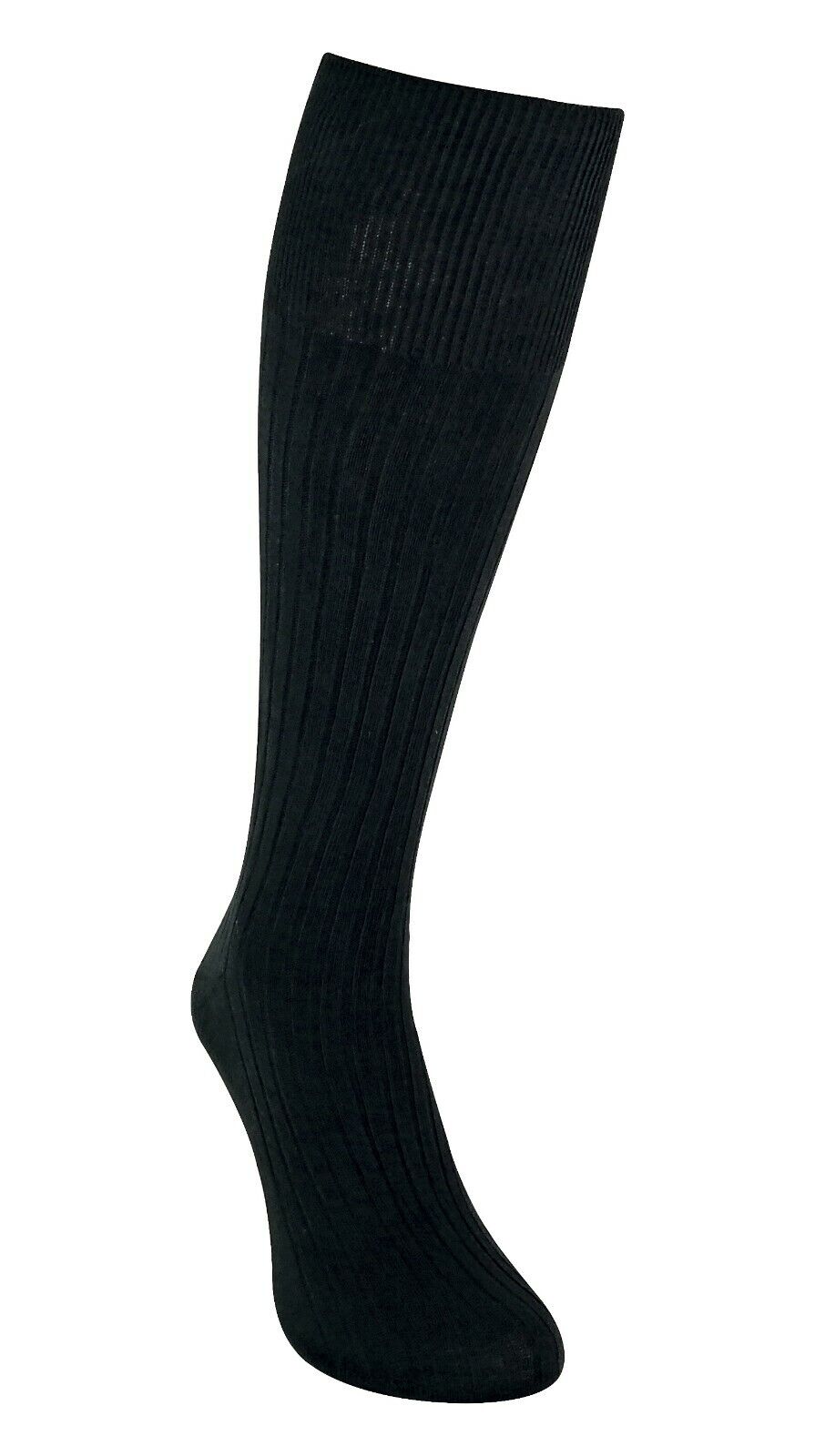 3 Pack Mens Extra Long Knee High 100% Cotton Thin Black Lightweight Dress Socks - Bild 7 von 23
