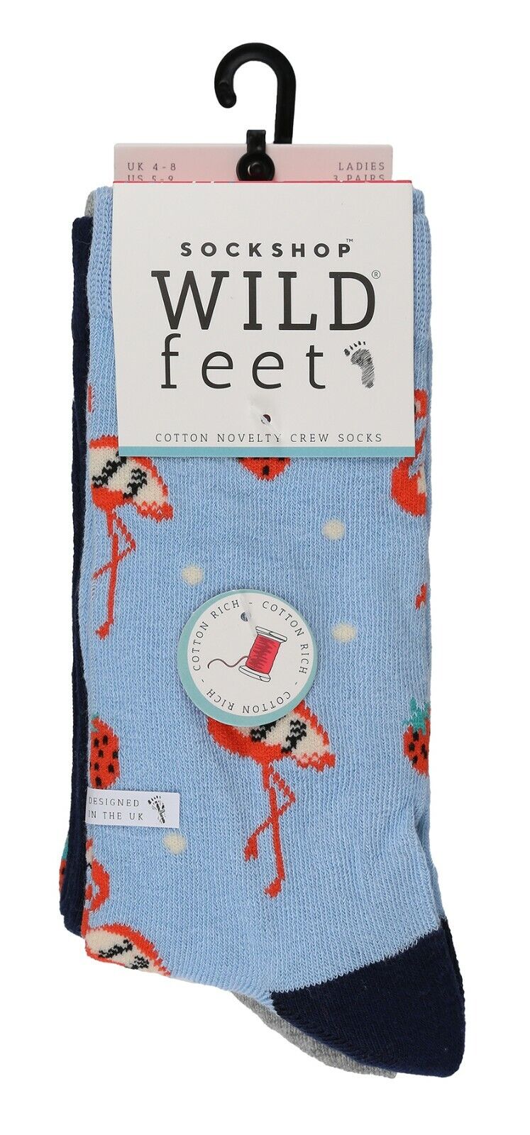 3 Paar Damen Spaß Neuheit Socken Shop Wild Feet Funky Tier Thema Geschenk Socken - Bild 32 von 43
