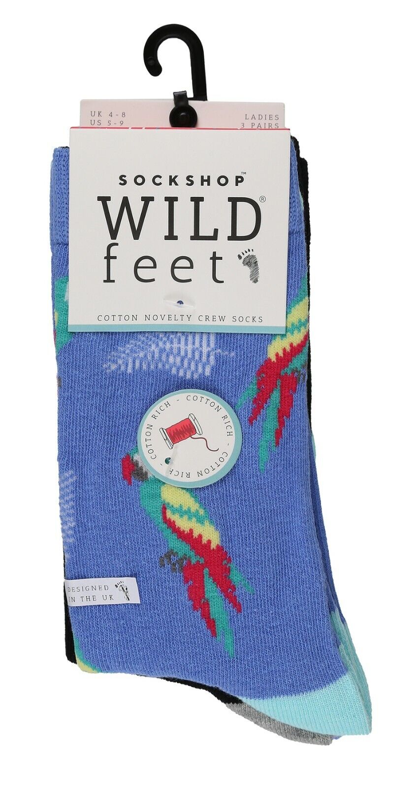 3 Paar Damen Spaß Neuheit Socken Shop Wild Feet Funky Tier Thema Geschenk Socken - Bild 34 von 43