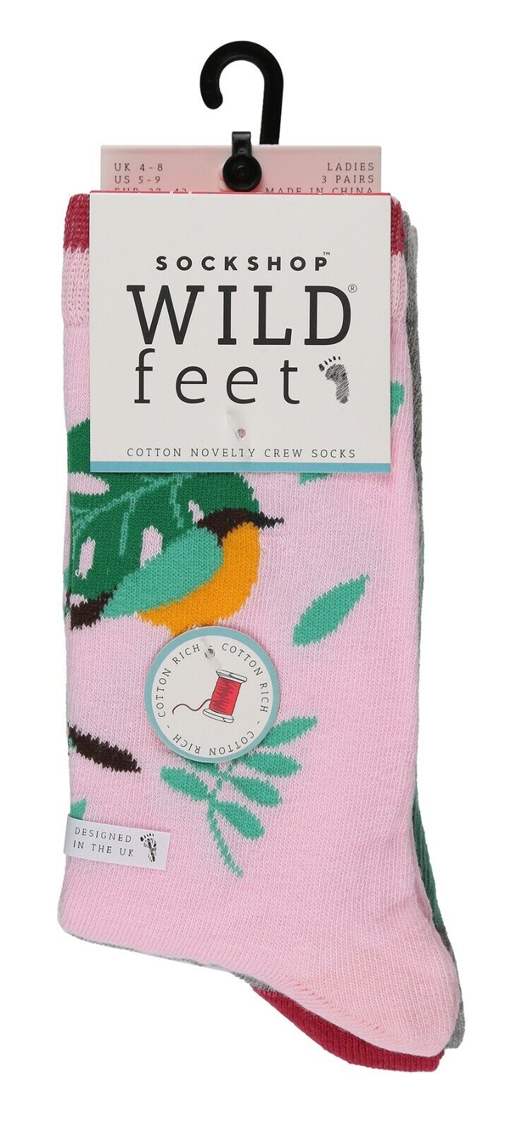 3 Paar Damen Spaß Neuheit Socken Shop Wild Feet Funky Tier Thema Geschenk Socken - Bild 36 von 43