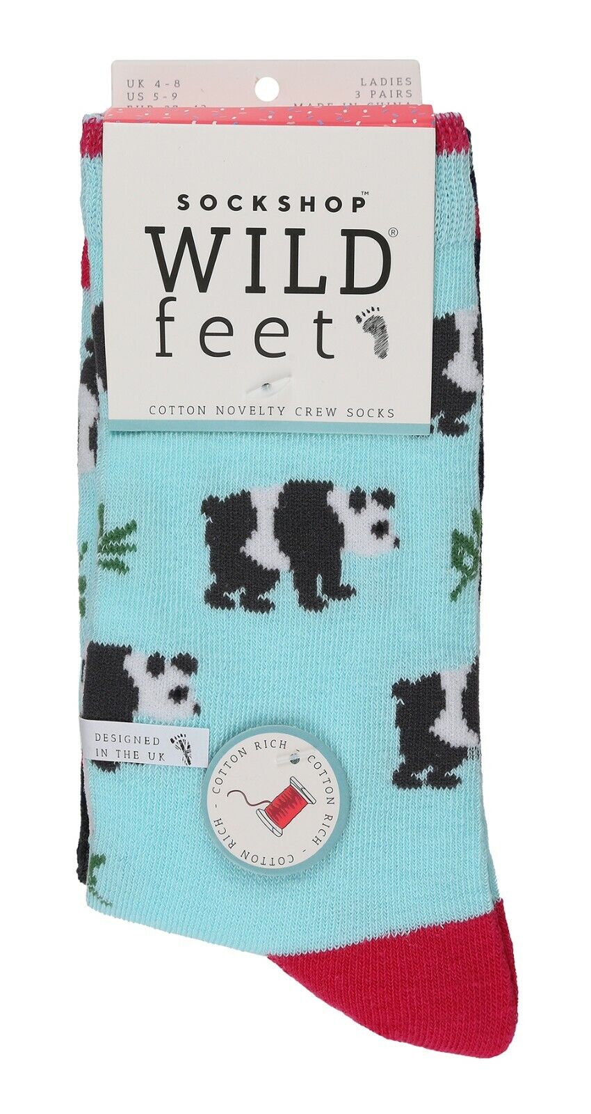 3 Paar Damen Spaß Neuheit Socken Shop Wild Feet Funky Tier Thema Geschenk Socken - Bild 38 von 43