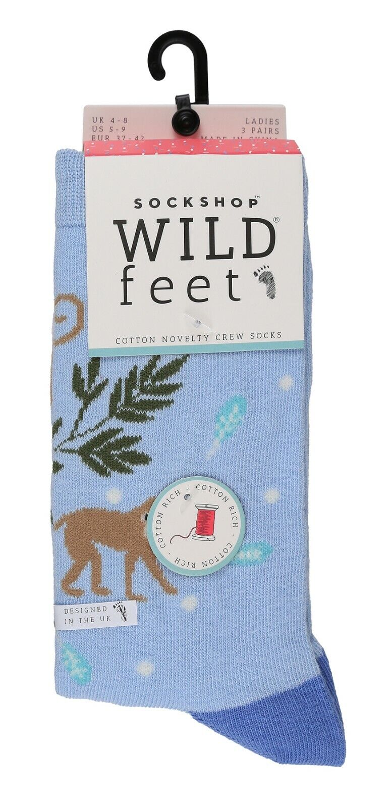 3 Paar Damen Spaß Neuheit Socken Shop Wild Feet Funky Tier Thema Geschenk Socken - Bild 43 von 43
