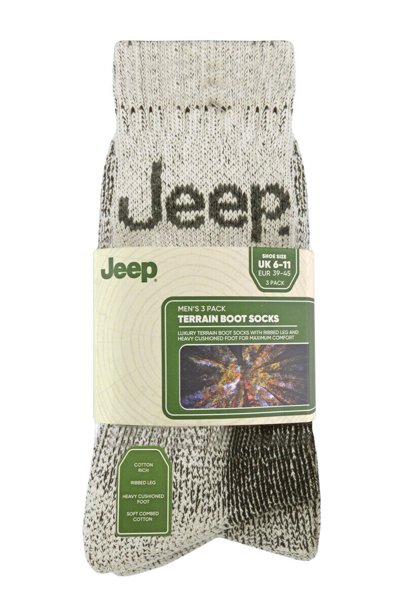 3 Paar Herren Luxus Jeep Gelände Wandern Wandern Arbeitsstiefel Sport Laufsocken - Bild 7 von 13
