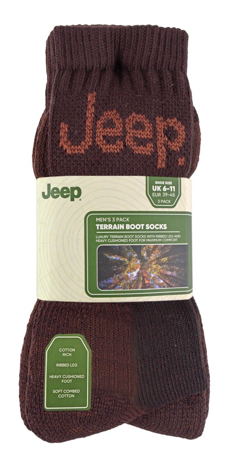 3 Paar Herren Luxus Jeep Gelände Wandern Wandern Arbeitsstiefel Sport Laufsocken - Bild 11 von 13
