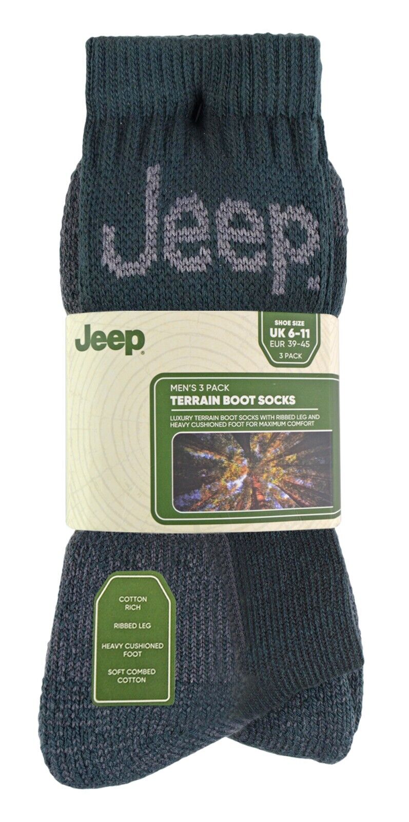 3 Paar Herren Luxus Jeep Gelände Wandern Wandern Arbeitsstiefel Sport Laufsocken - Bild 13 von 13