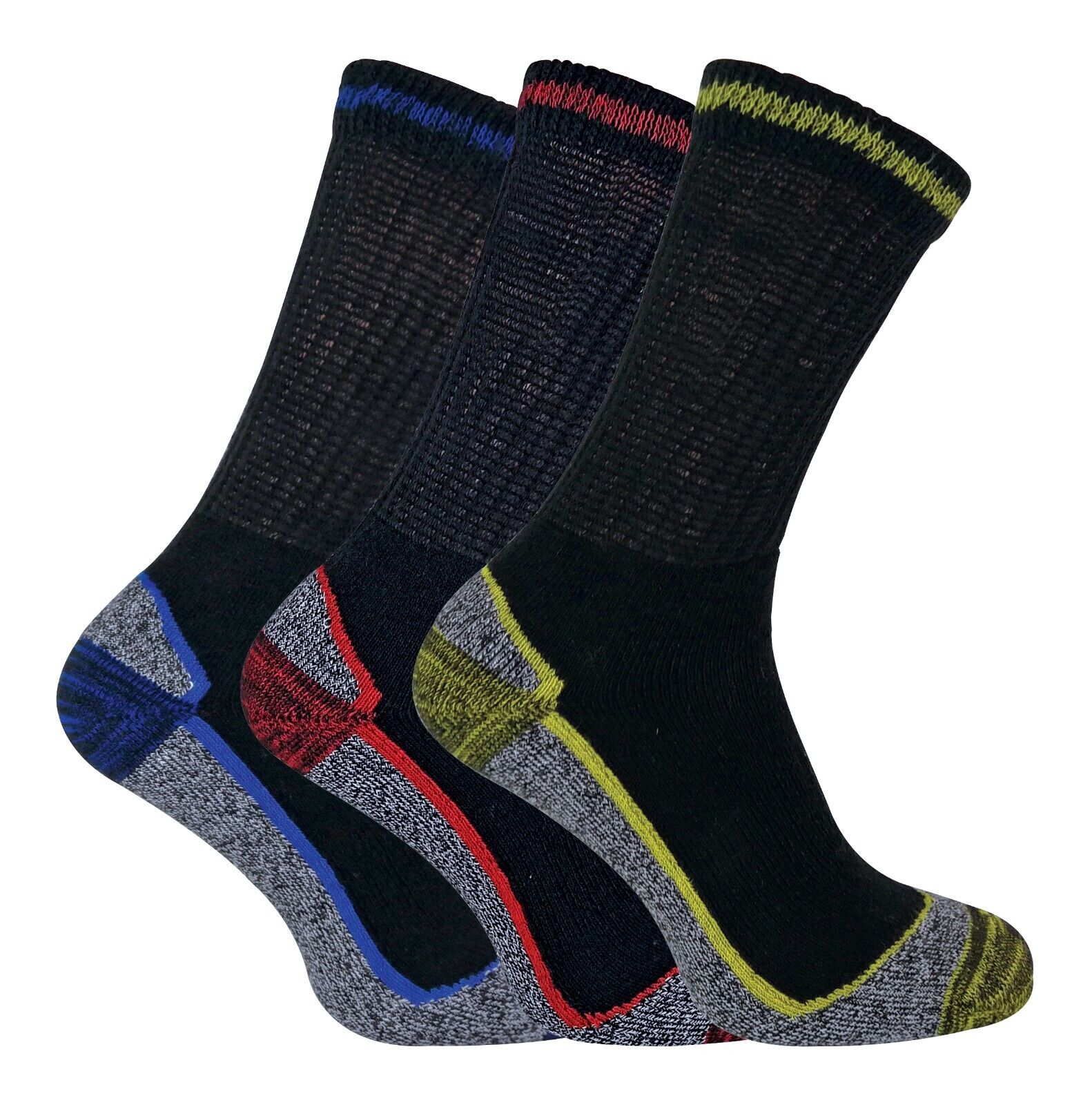 3, 6, 12 Paires Homme Femme Bambou Travail Respirant Randonnée Chaussettes - Foto 4 di 21