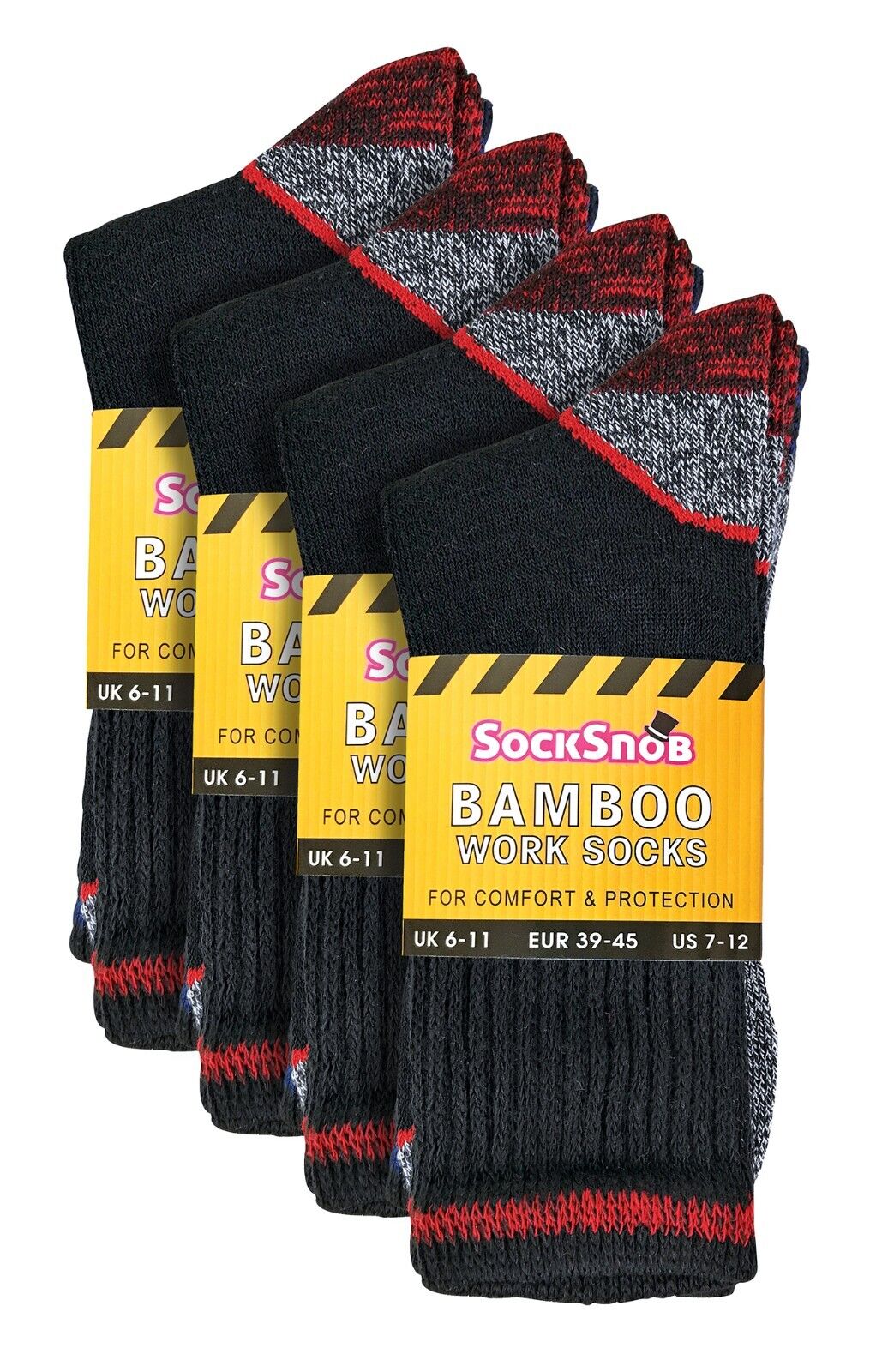 3, 6, 12 Paires Homme Femme Bambou Travail Respirant Randonnée Chaussettes - Foto 17 di 21