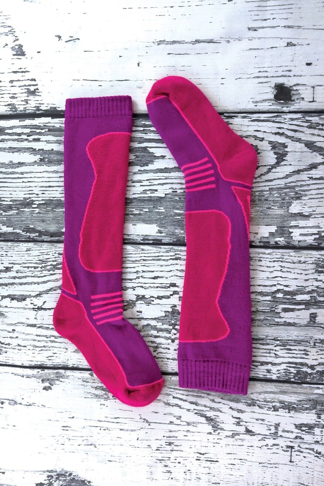 4 Pack Mens Womens Kids Warm Winter Knee High Padded Wool Blend Ski Socks - Picture 6 of 31