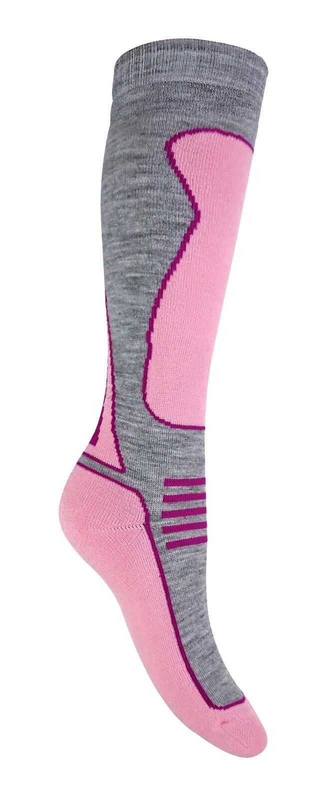 4 Pairs Mens Ladies Childrens Extra Long Warm Knee High Wool Blend Ski Socks - Picture 7 of 37