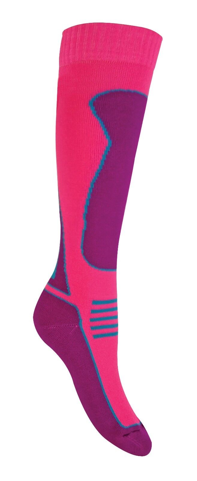 4 Pairs Mens Ladies Childrens Extra Long Warm Knee High Wool Blend Ski Socks - Picture 8 of 37