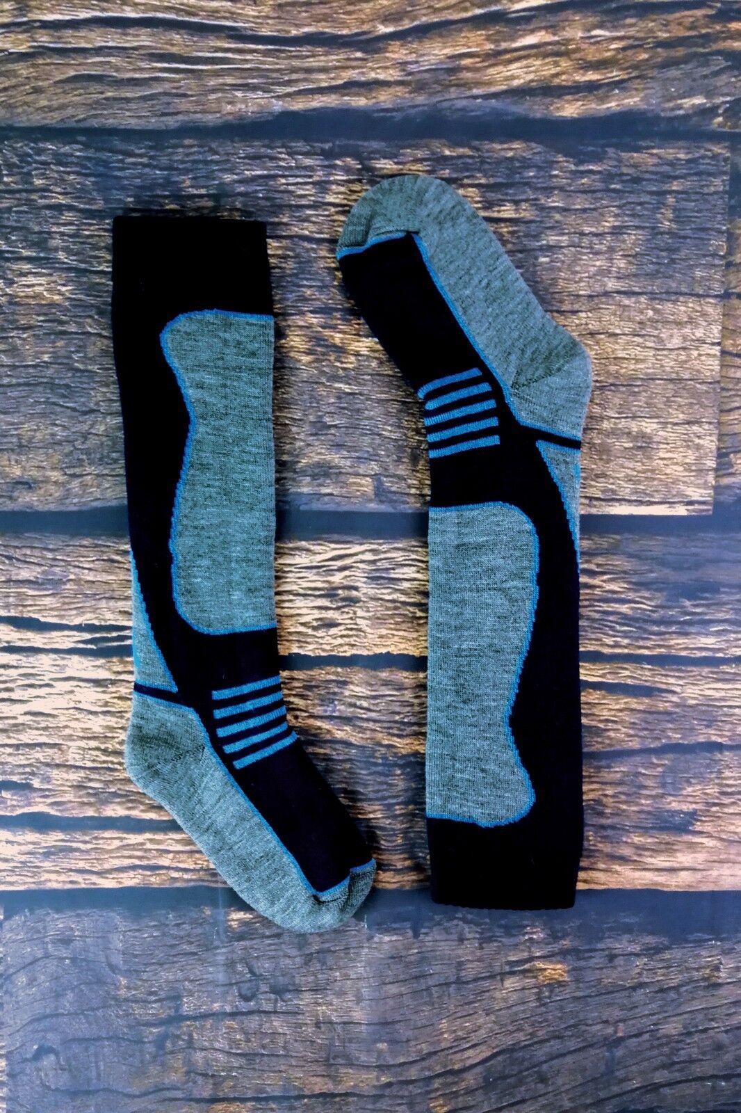 4 Pairs Mens Ladies Childrens Extra Long Warm Knee High Wool Blend Ski Socks - Picture 15 of 37