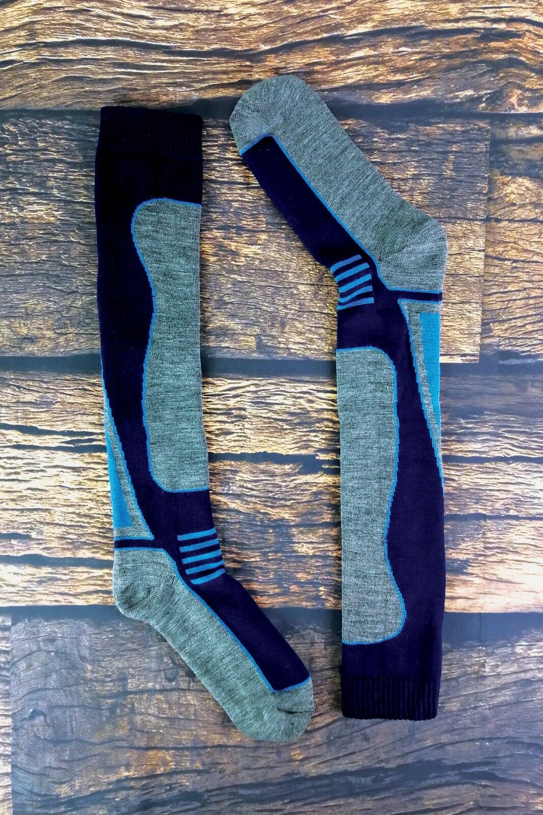 4 Pairs Mens Ladies Childrens Extra Long Warm Knee High Wool Blend Ski Socks - Picture 27 of 37