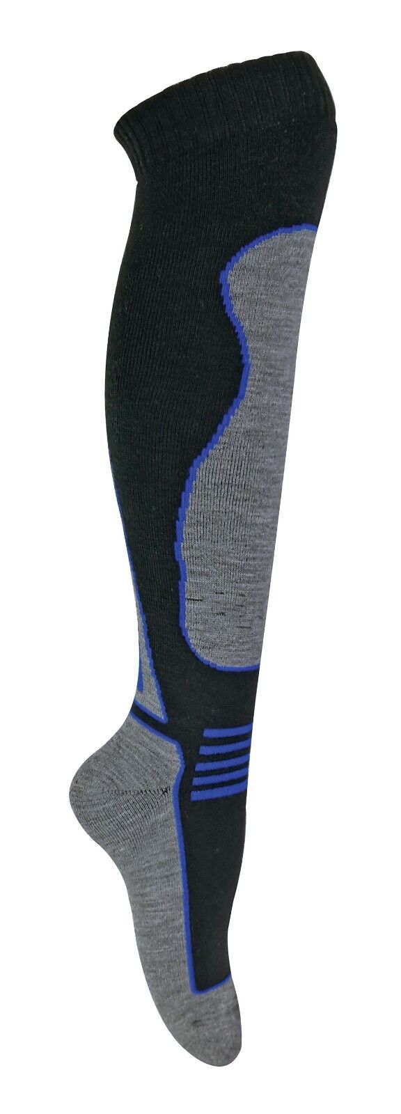4 Pairs Mens Ladies Childrens Extra Long Warm Knee High Wool Blend Ski Socks - Picture 30 of 37