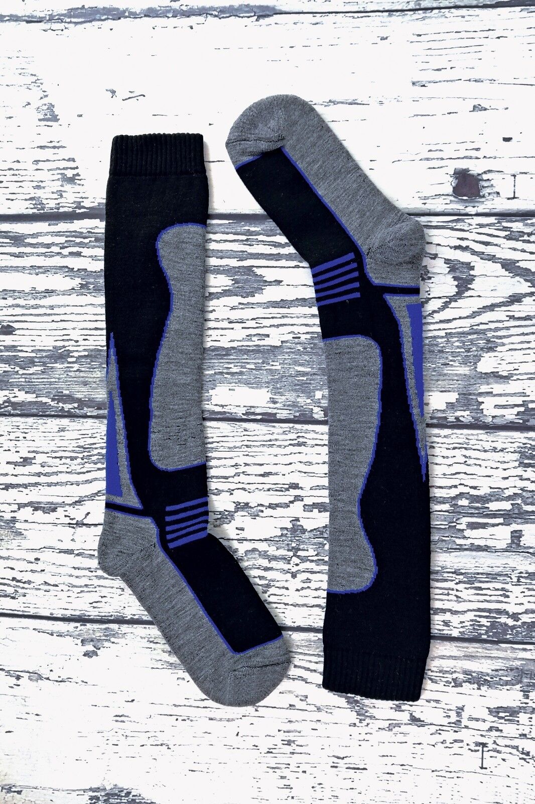 4 Pairs Mens Ladies Childrens Extra Long Warm Knee High Wool Blend Ski Socks - Picture 34 of 37