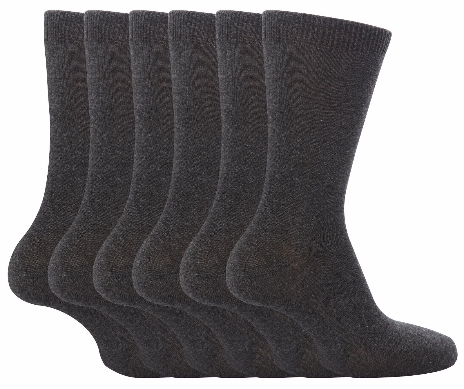 6 Pack Girls Boys Soft Thin Cotton Rich Plain Black Gray or White School Socks - Picture 7 of 16