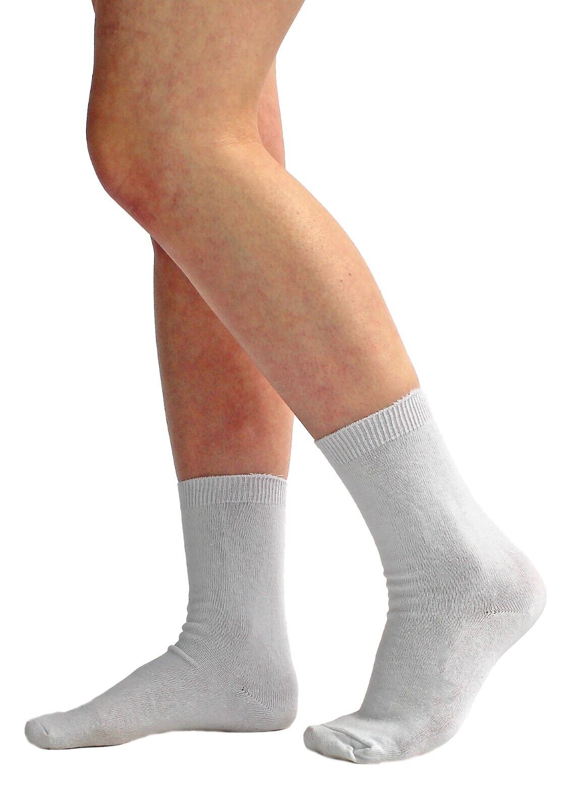 6 Pack Girls Boys Soft Thin Cotton Rich Plain Black Gray or White School Socks - Picture 14 of 16