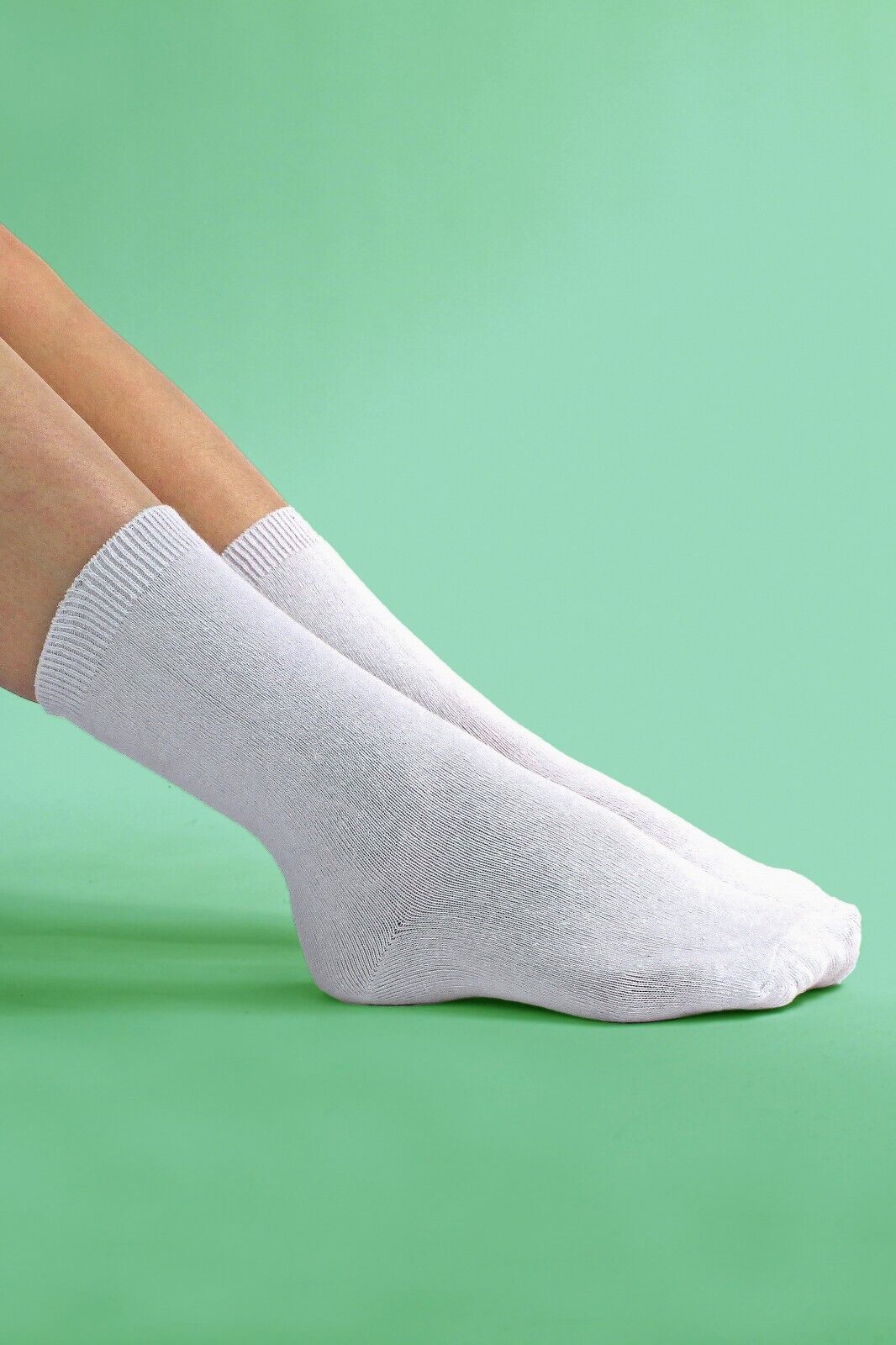 6 Pack Girls Boys Soft Thin Cotton Rich Plain Black Gray or White School Socks - Picture 15 of 16