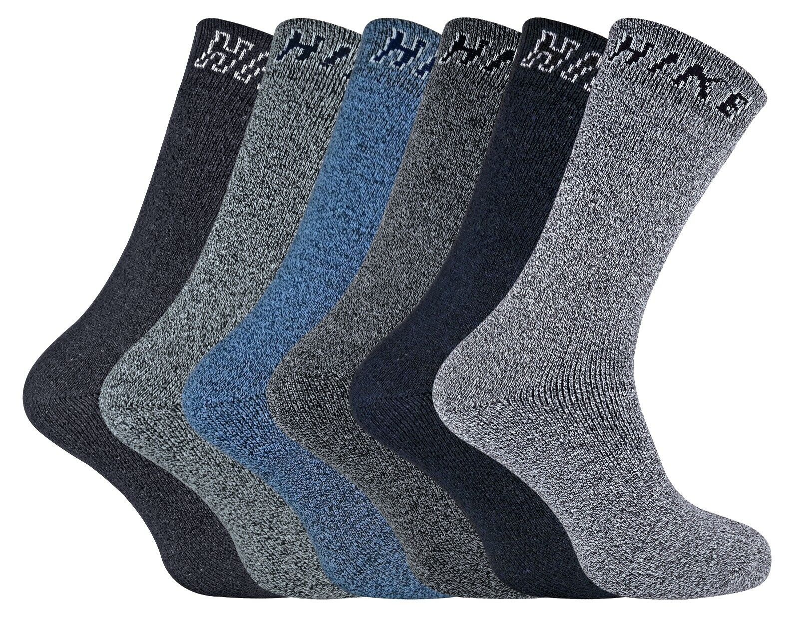 6 Pack Mens Cotton Thick Padded Hiking Walking HIKE Socks for Boots