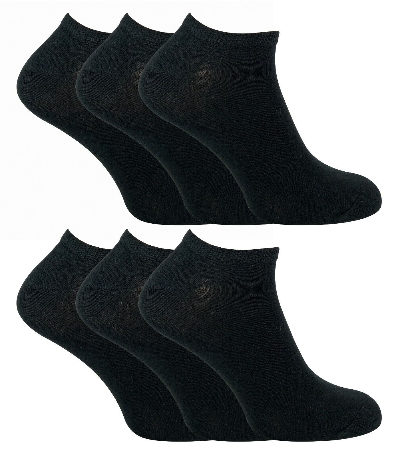 Paquete de 6 calcetines de tobillo deportivos de algodón de corte bajo corte bajo para hombre - Imagen 10 de 22