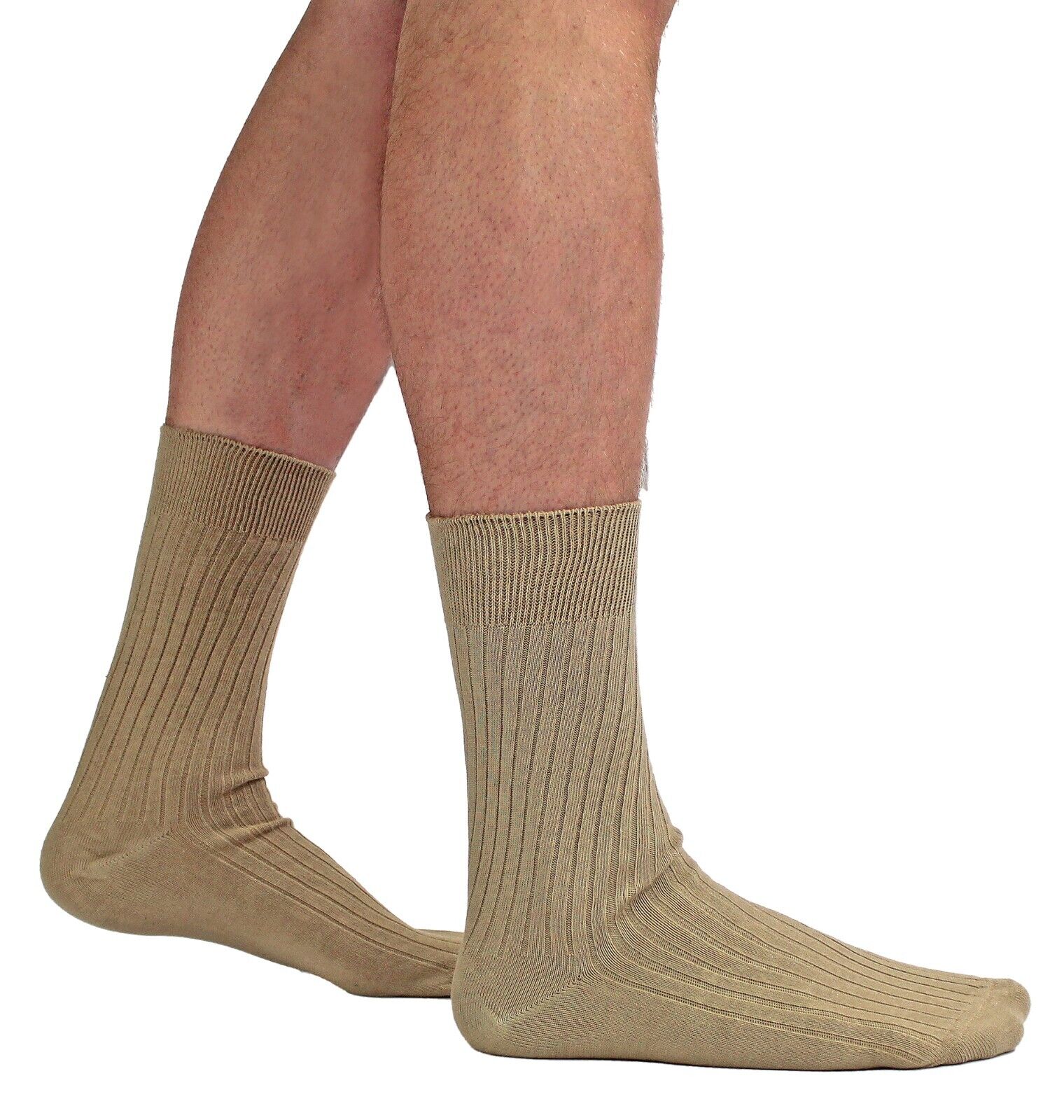 6 Pack Mens Thin Soft 100 Cotton Black or Brown Ribbed Crew Dress Socks 7 12 US