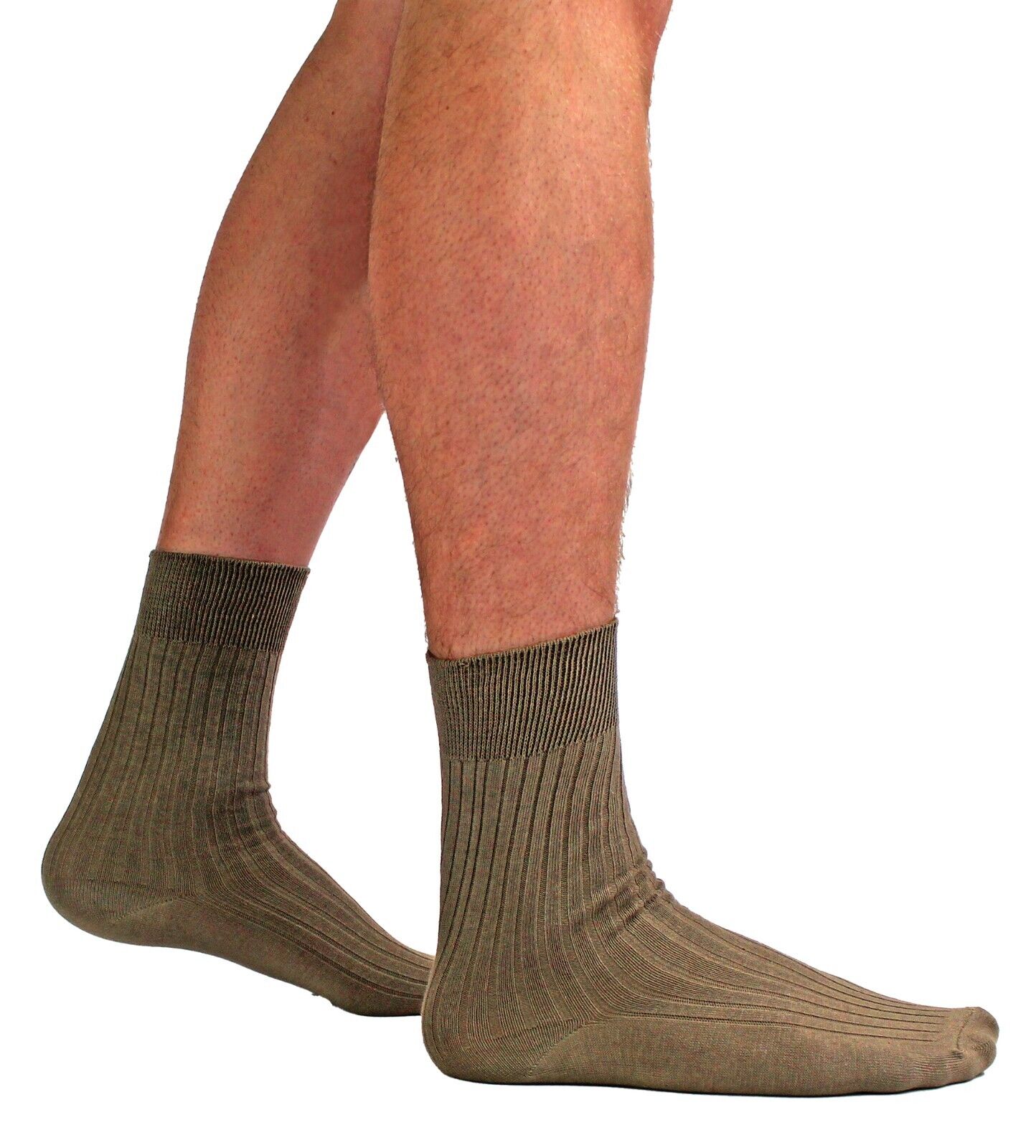 6 Pack Mens Soft 100% Cotton Breathable Coloured Ribbed Dress Socks - Picture 17 of 25