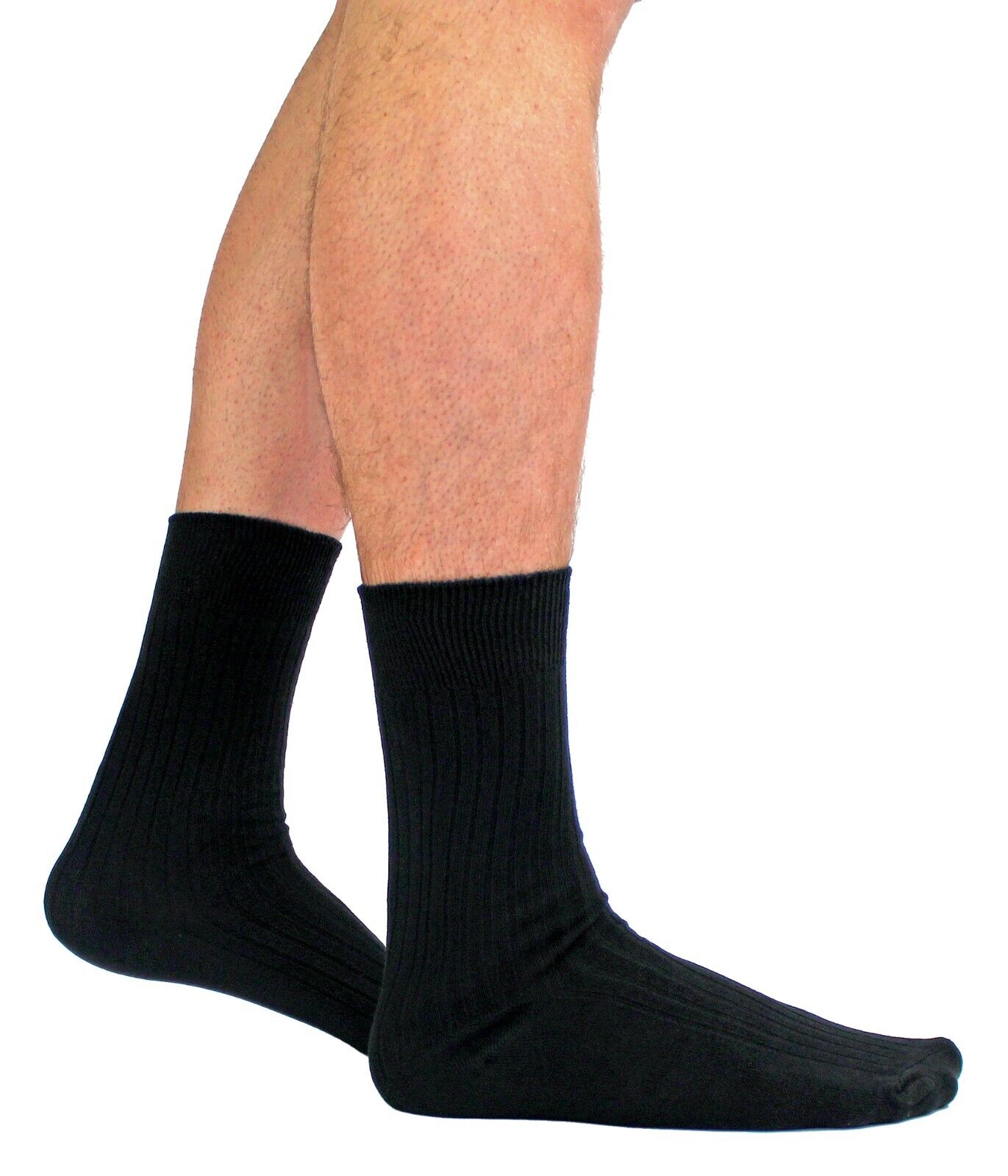 как выглядит 6 Pack Mens Soft 100 Cotton Breathable Coloured Ribbed Dress Socks фото