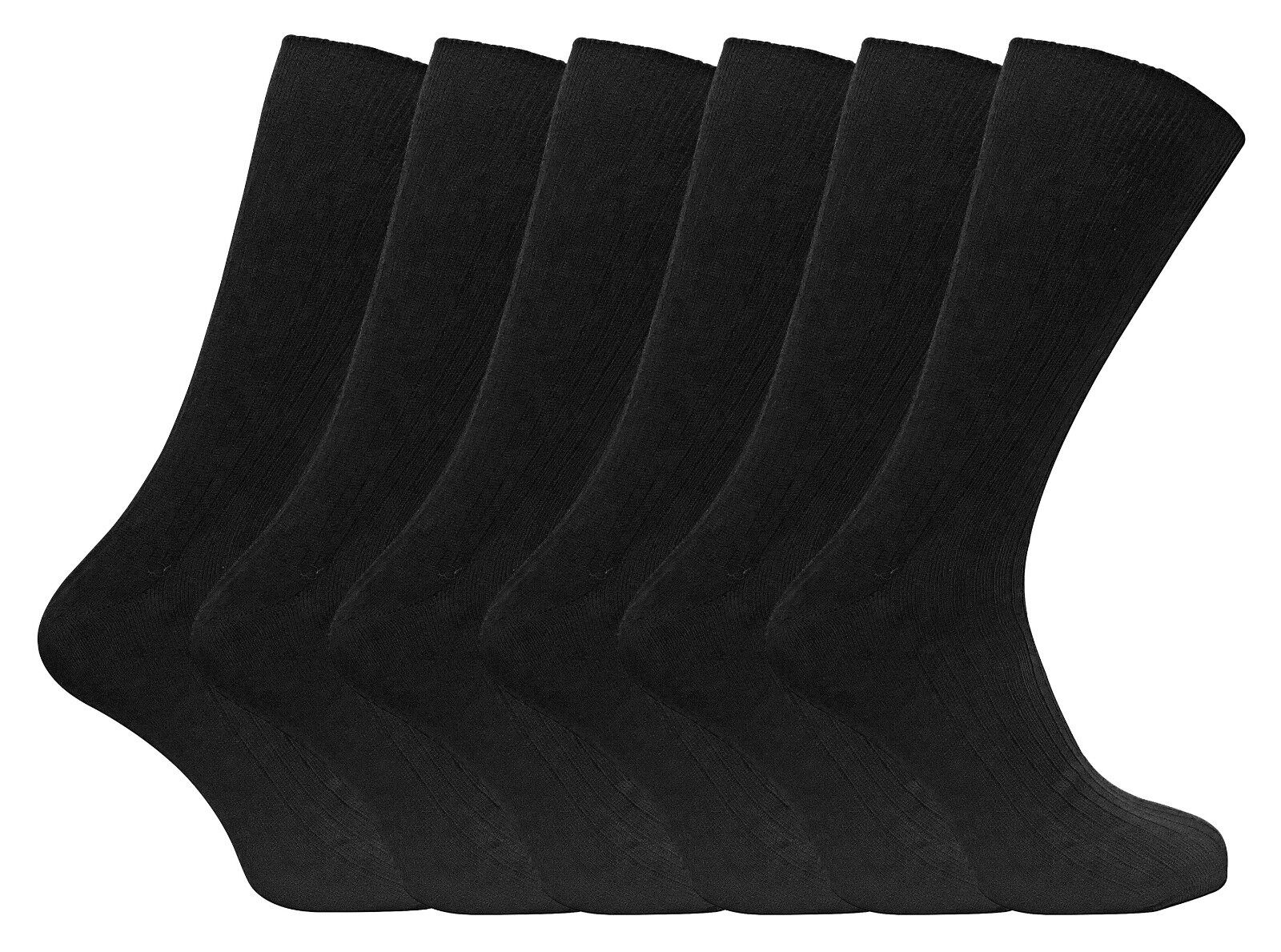 Paquete de 6 calcetines de vestir negros o marrones delgados suaves 100 % algodón ricos en algodón - Imagen 6 de 28
