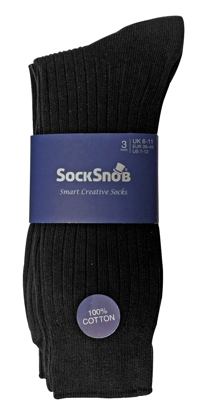 Paquete de 6 calcetines de vestir negros o marrones delgados suaves 100 % algodón ricos en algodón - Imagen 7 de 28
