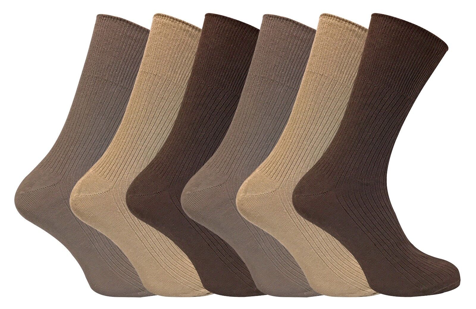 6 Paia Uomo 100% Cotone Fino Estive Calzini Calze senza Elastico TSFD - Foto 7 di 14
