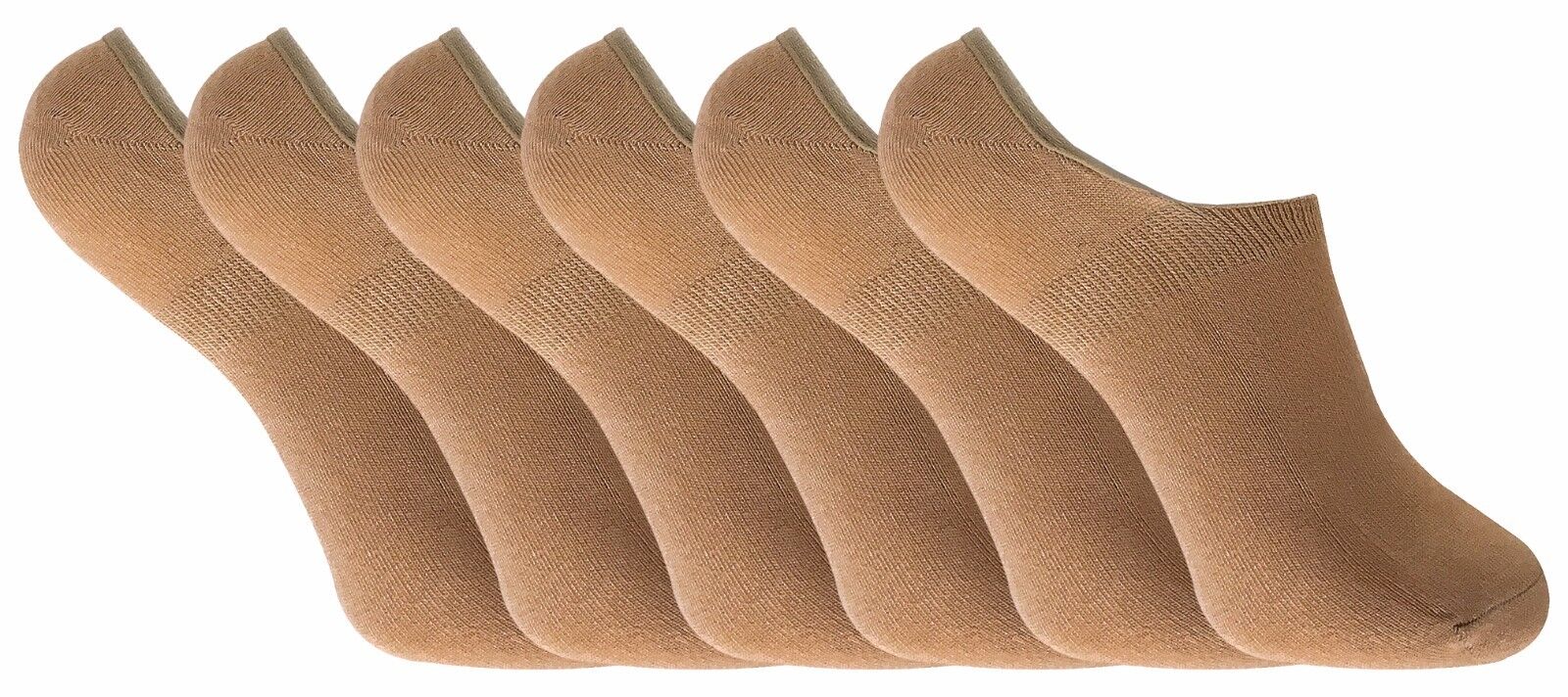 6 Pairs Ladies No Show Bamboo Footsies Ankle Trainer Socks Shoe Liners 3 colours