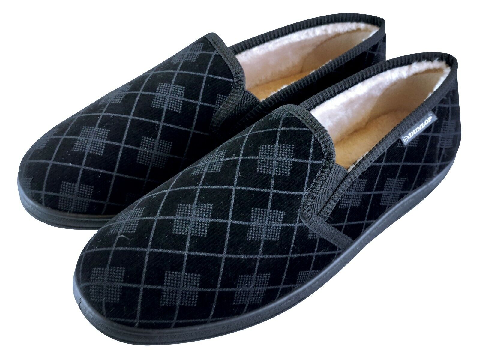 DUNLOP - Uomo Invernali Calde Memory Foam Pantofole con Quadri senza Retro - Foto 9 di 17
