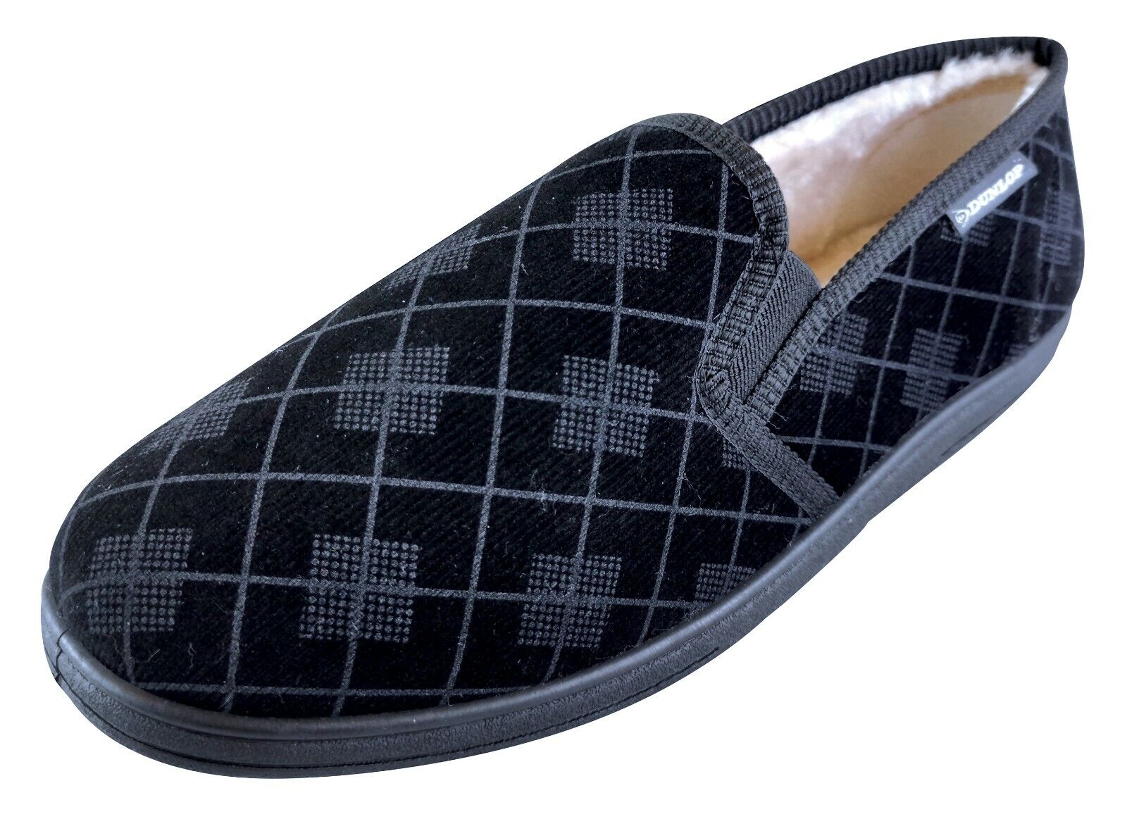 DUNLOP - Uomo Invernali Calde Memory Foam Pantofole con Quadri senza Retro - Foto 11 di 17