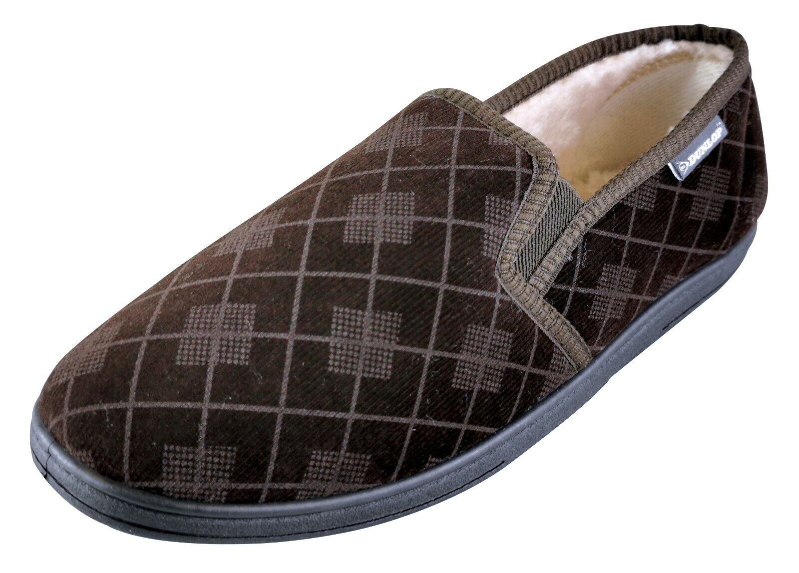 DUNLOP - Uomo Invernali Calde Memory Foam Pantofole con Quadri senza Retro - Foto 16 di 17