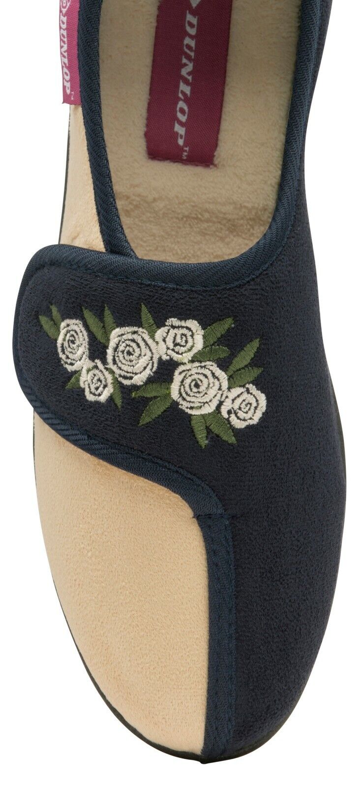 DUNLOP Femme Floral Pantoufles Mousse À Mémoire avec Velcro pour Personne agee - Foto 14 di 14