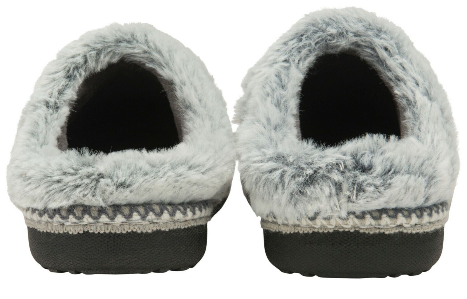 Dunlop Damen niedliche gemütliche Plüsch Memory Foam Strickhausschuhe mit offenen Rückenpantoletten - Bild 9 von 20