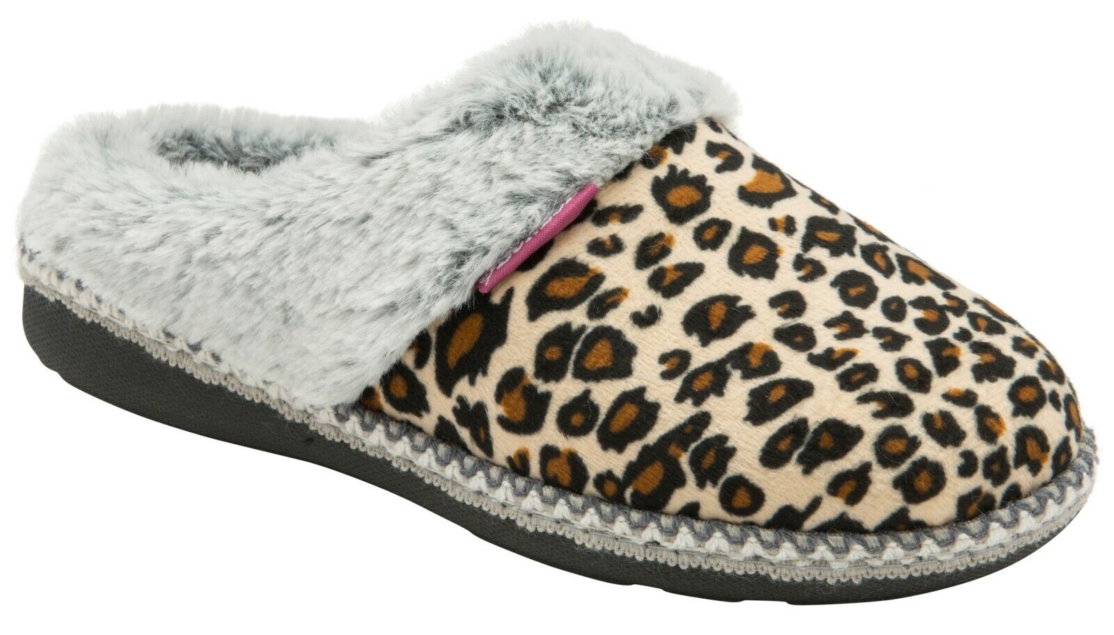 Dunlop Damen niedliche gemütliche Plüsch Memory Foam Strickhausschuhe mit offenen Rückenpantoletten - Bild 13 von 20