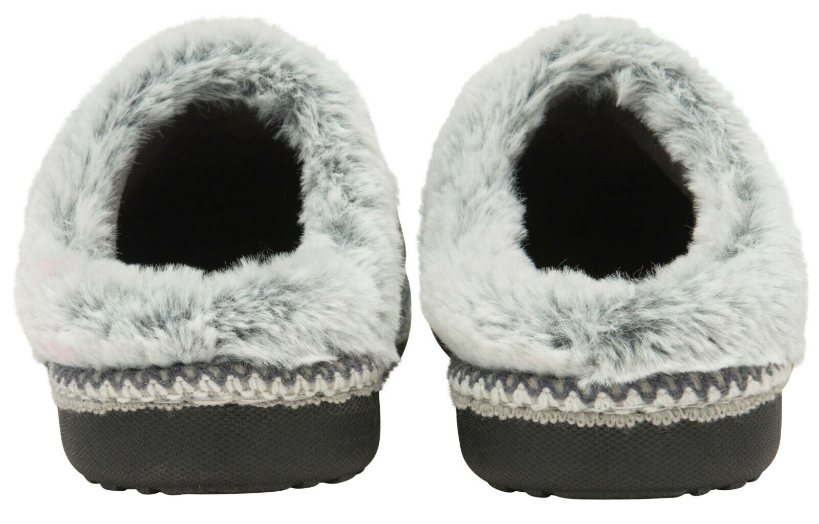 Dunlop Damen niedliche gemütliche Plüsch Memory Foam Strickhausschuhe mit offenen Rückenpantoletten - Bild 14 von 20