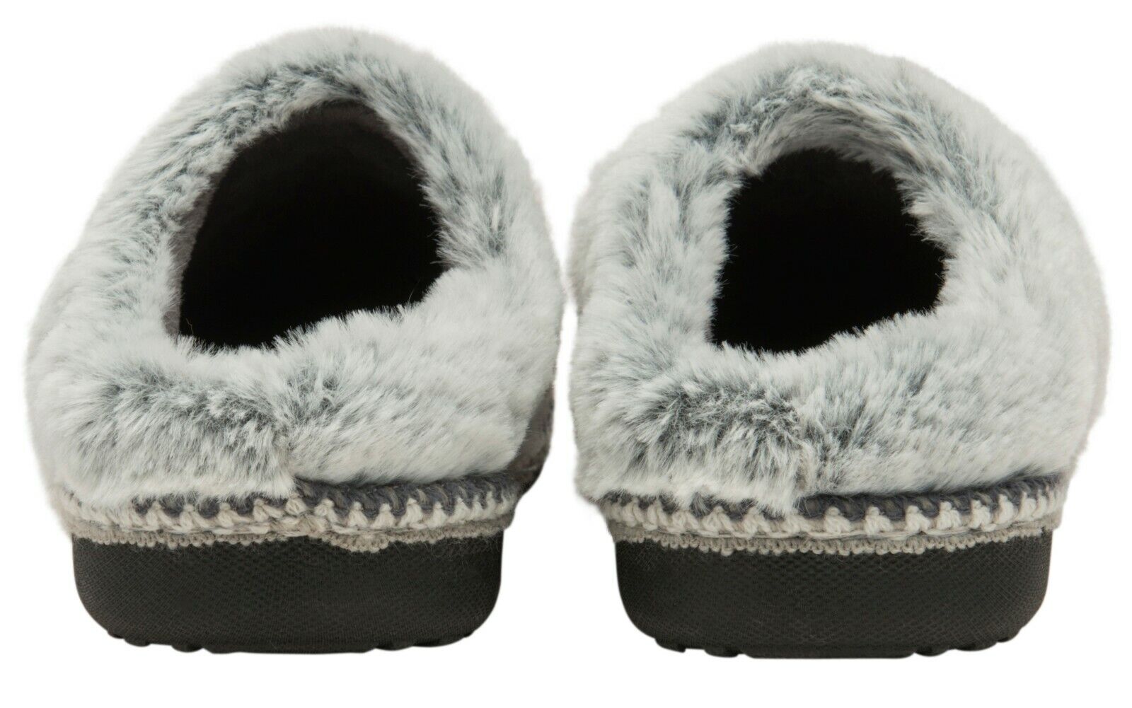 Dunlop Damen niedliche gemütliche Plüsch Memory Foam Strickhausschuhe mit offenen Rückenpantoletten - Bild 19 von 20