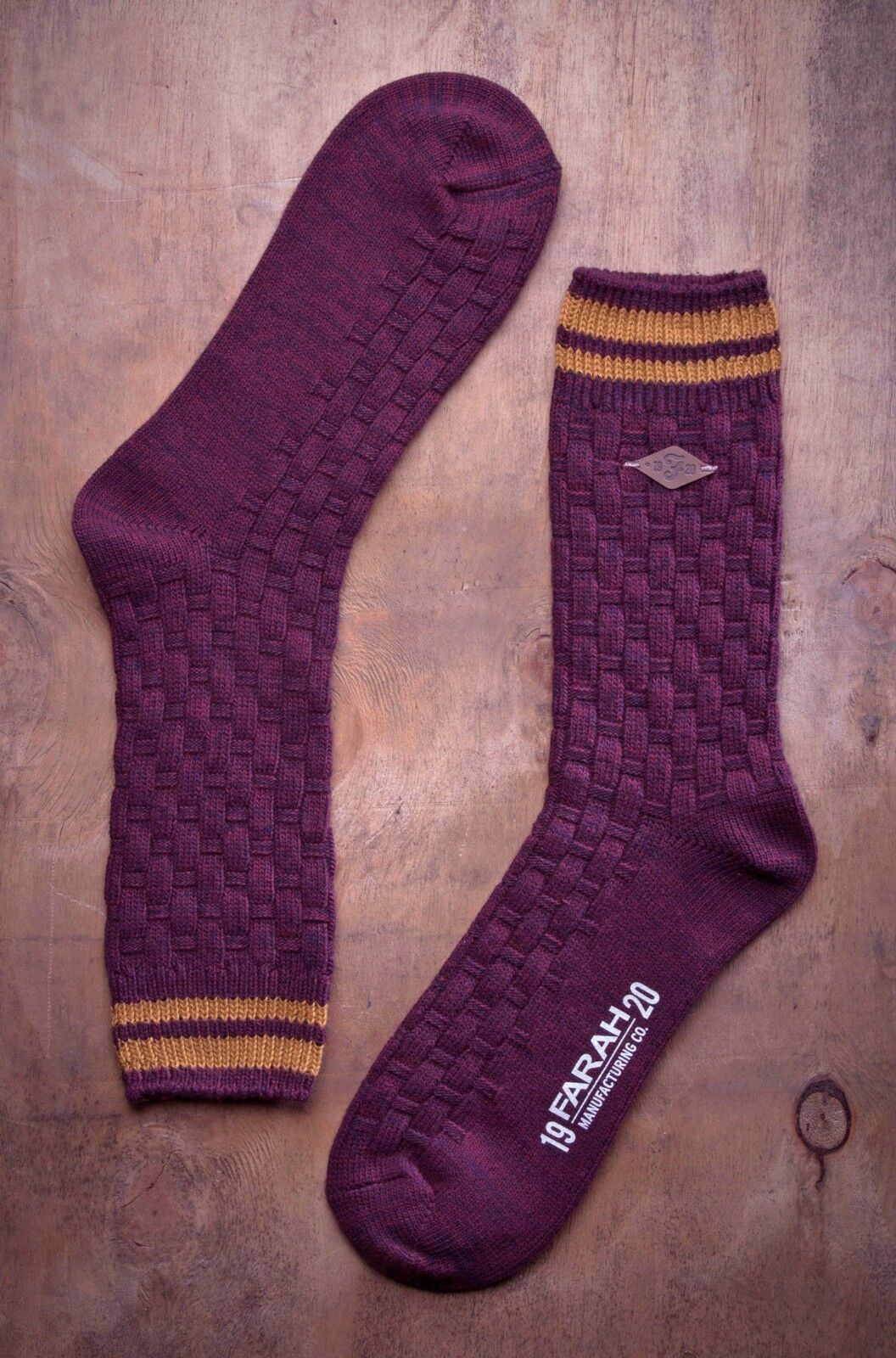 Farah - 2 Pairs Mens Thick Cotton Rich Chunky Knitted Formal Boot Dress Socks - Picture 7 of 29