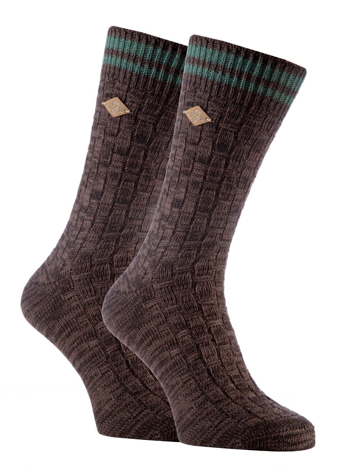 Farah - 2 Pairs Mens Thick Cotton Rich Chunky Knitted Formal Boot Dress Socks - Picture 10 of 29