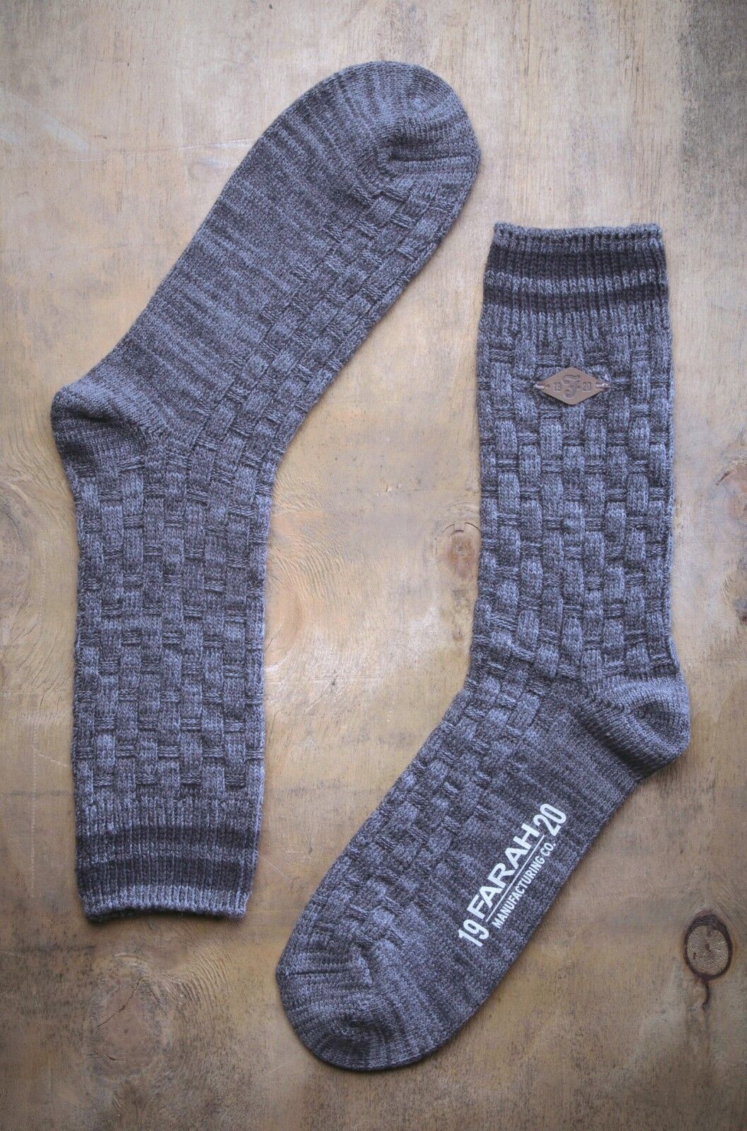 Farah - 2 Pairs Mens Thick Cotton Rich Chunky Knitted Formal Boot Dress Socks - Picture 23 of 29