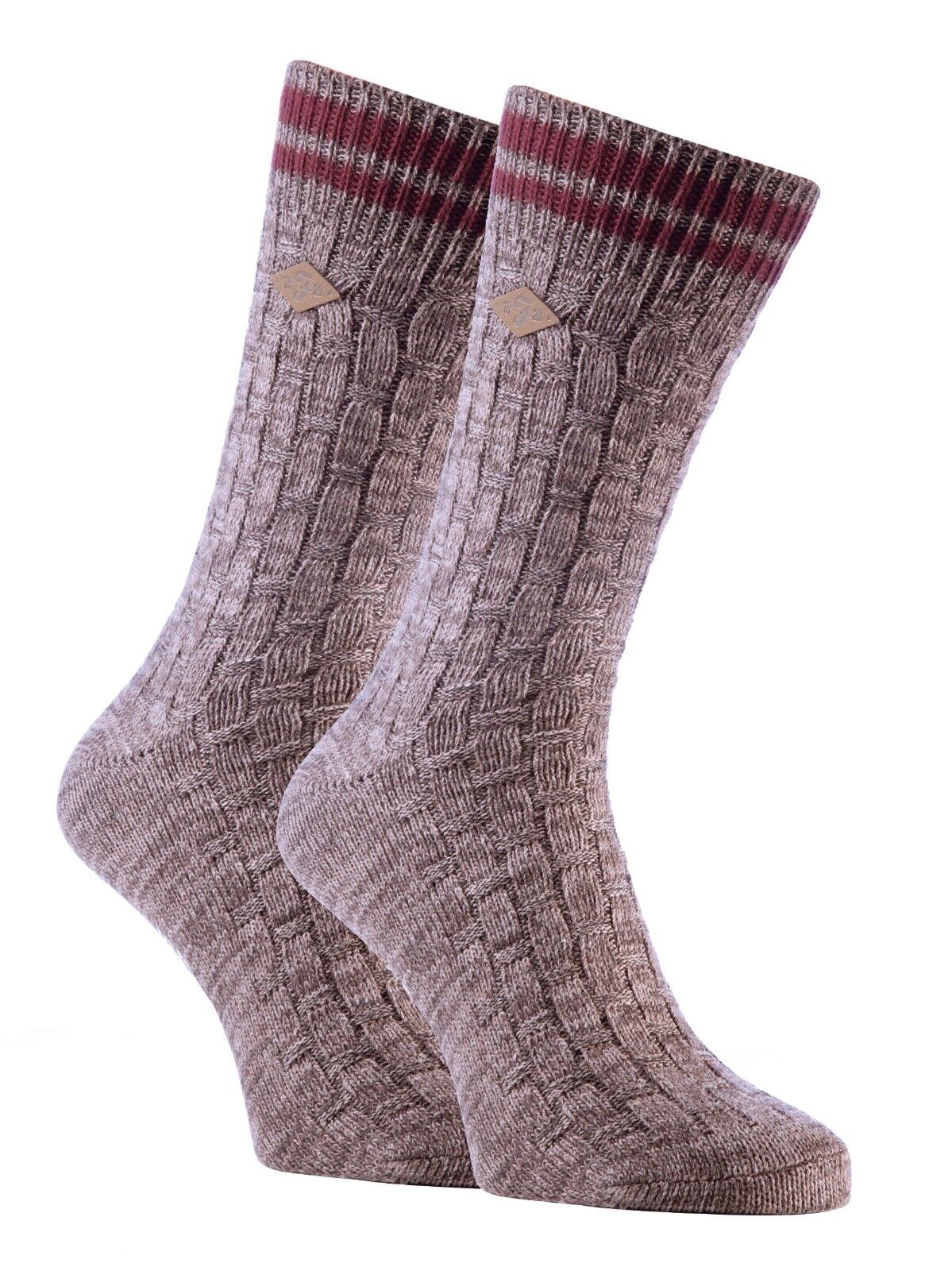 Farah - 2 Pairs Mens Thick Cotton Rich Chunky Knitted Formal Boot Dress Socks - Picture 26 of 29