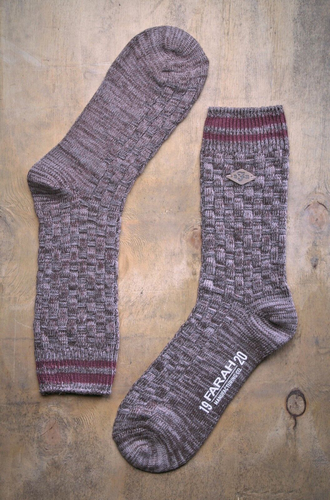Farah - 2 Pairs Mens Thick Cotton Rich Chunky Knitted Formal Boot Dress Socks - Picture 27 of 29