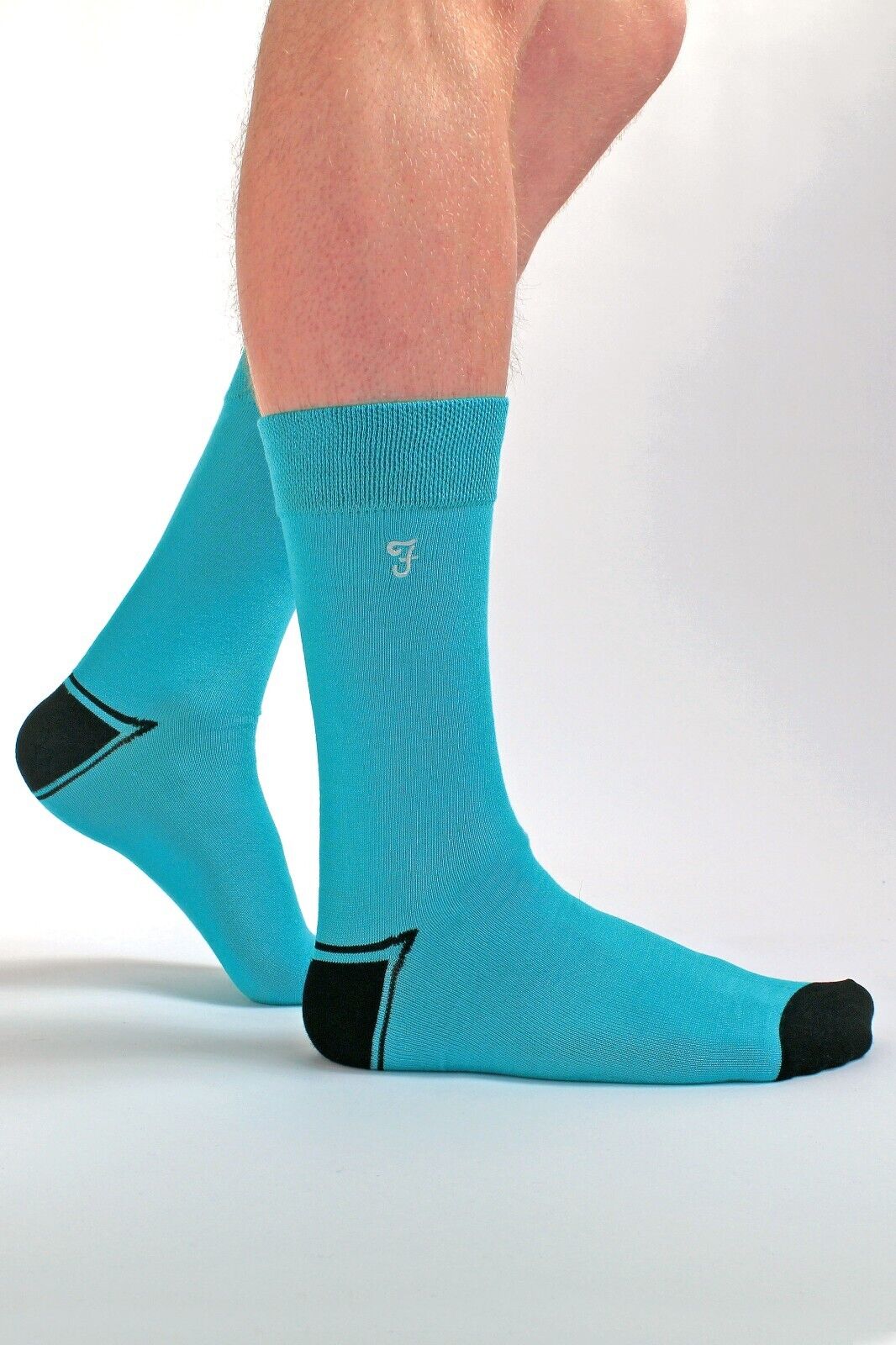 Farah - 5 Pack Mens Soft Funky Striped Bright Coloured Bamboo Dress Socks - Picture 9 of 22