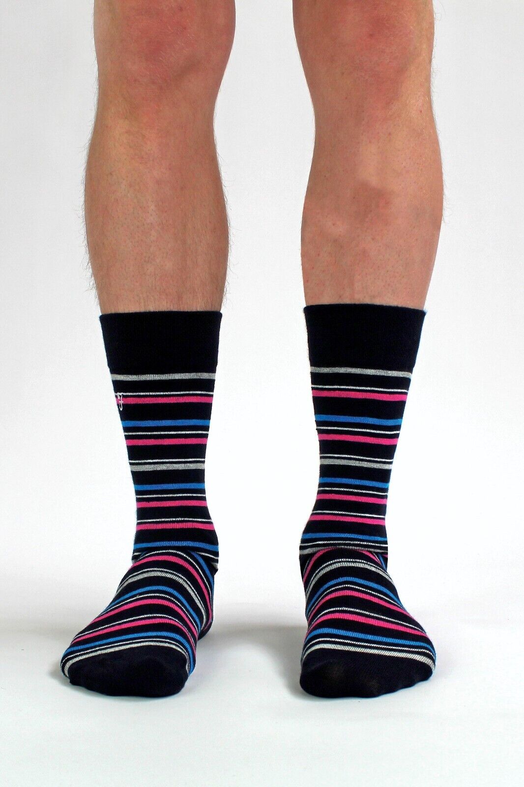 Farah - 5 Pack Mens Soft Funky Striped Bright Coloured Bamboo Dress Socks - Picture 16 of 22